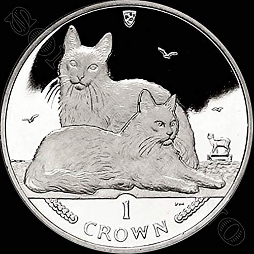 2011 година Турска мачка Ангора - Нецирлиран Cupro Никел 1 круна монета - Остров на човекот