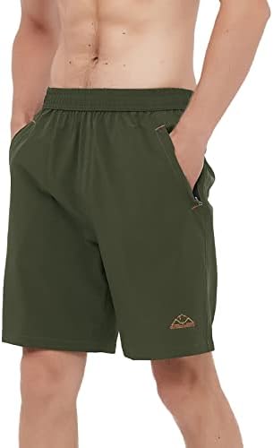 Атлетски шорцеви за машки басдум, тенки брзи суви џебови со лесен патент, кои трчаат шорцеви тенис на отворено спортски спортови