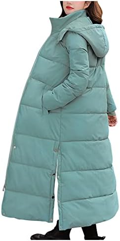 Cokuera женска мода лабава зима нова качулка јакна каузална тенка плус долга густа памучна пријатна палто за надворешна облека
