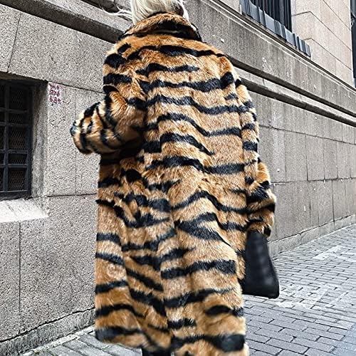 Kulywon женска вештачка волна топла долга ракав леопард јакна faux долг ракав плус големина долга руно јакни за жени