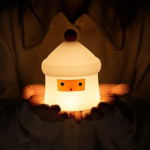 Бесмртност Симпатична Божиќна среќна куќа ноќна ламба ， Детска ноќна светлина со 7 LED бои кои се менуваат, симпатична ноќна