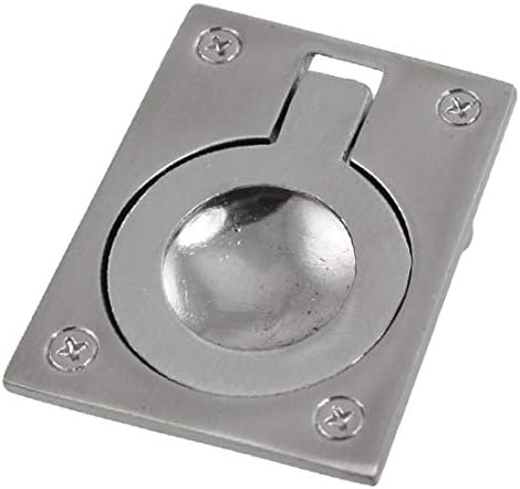 Кабинет за мебел од X-Ree Правоаголен метален прстен Повлечете го сребрениот тон (Muebles gabinete Правоаголен метал Анило Тирадор