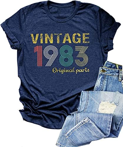 Гроздобер маица од 1983 година за жени 40 -ти роденденски кошули женски подарок идеја кошули роденденска забава ретро маички