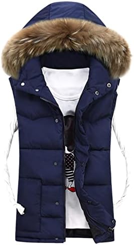 ADSSDQ Зимски елек за мажи, преголема јакна од мафија, класични резервоари, зимски велосипедист со цврста боја, мека мека