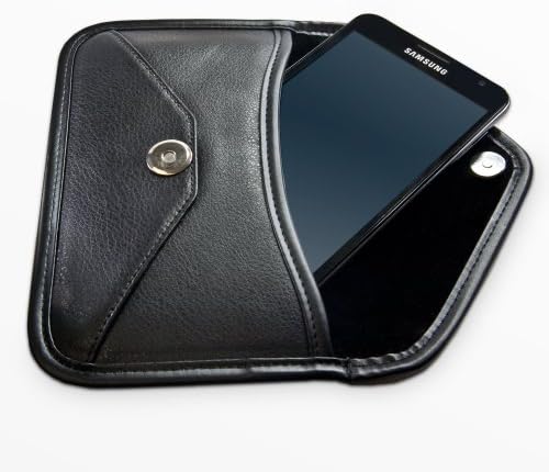 Case Boxwave Case компатибилен со Samsung Galaxy J2 Prime - Елитна торбичка за кожен месинџер, синтетички кожен покритие дизајн