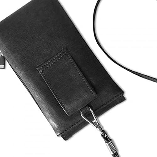 Цитат никогаш не одам наназад телефонски паричник чанта што виси мобилна торбичка со црн џеб