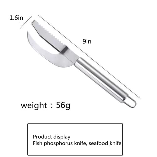 Риба скала четка за отстранувач на риби со серии од не'рѓосувачки челик за лесно отстранување на скалите на риби, нож за риба,