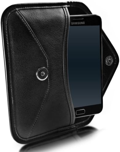 Boxwave Case Компатибилен со Huawei Уживајте во 10E - Елита кожна торбичка за месинџер, синтетички кожен покритие дизајн на