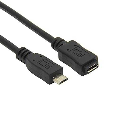 cablecc 5ft Целосен Пин Поврзан Микро USB 2.0 Тип 5Pin Машки На Женски Кабел за таблет &засилувач; Телефон &засилувач; MHL &засилувач;