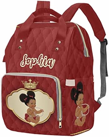 Интересен Персонализирајте го ранецот на торбата за пелени со име, персонализирани кеси за кратемоми, подарок за новороденче