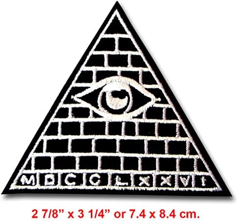 Верани Хорус око на Провиденс Печ везена Апликација на Египетски Масони Пирамида Илуминати Религиозен галски ирски Харли велосипедист