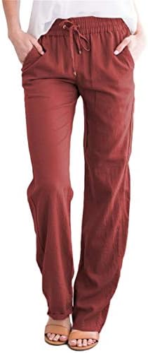 Andongnywell женски солидни бои атлетски џемпери салон со широки панталони за нозе Активни џогери со џебови панталони