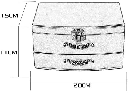 UXZDX КУЈУКС Ретро Антички Цвет Врежан Дрвен Накит Кутија За Складирање Кутија За Контејнери Организатор На Дисплеи За Накит
