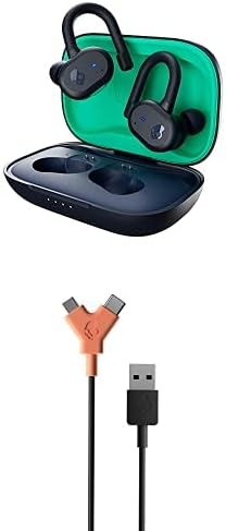 SkullCandy Push Active Earbuds & Line USB-A до C + Micro USB во уво Bluetooth Earbud, користете со iPhone и Android со кутија