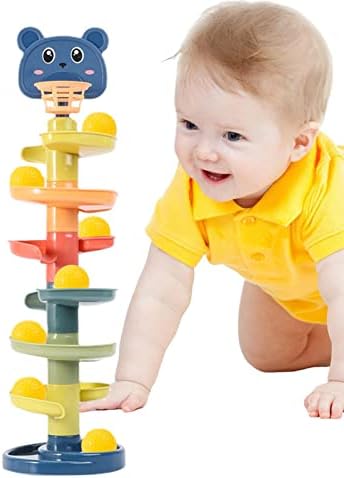 Играчка за пад на топката Аиничи - играчки за пад на топката и ролна кула | Учење и развој на топката кула, едукативни играчки