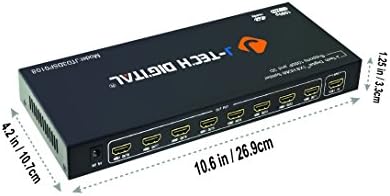 J-Tech Digital 8-Port HDMI v.1.3 Splitter 1x8 Full HD 1080P Сертифициран со 3D [JTD3DSP0108]