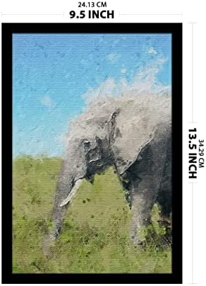 Апстрактна wallидна уметност на Ритвикас на дигитално подесен слон во шума | Сликарство со рамка за декор за домови и канцеларии