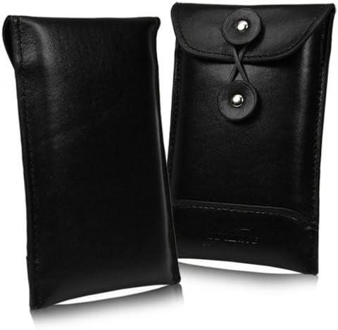 Кутија со боксер за алкател Go Flip 3 - Неро кожен плик, кожен стил на паричник за парични капаци за Alcatel Go Flip 3