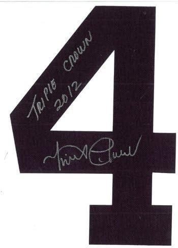 Мигел Кабрера го автограмираше Детроит Тигерс Дома автентичен кул база дрес - натпис „Трипл круна 2012“