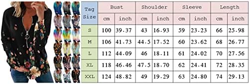 Врвови за жени 2022 врвови на блузи со долги ракави пад на врвовите плус големина на врвови на блуза Едноставна дневна облека