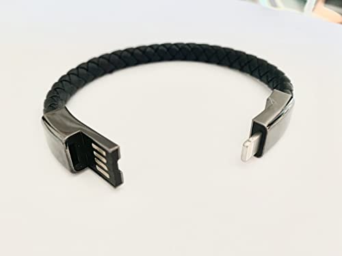 YXWJ USB Кабел За Полнење Нараквица Мода Рачниот Зглоб Податоци Полнач Кабел Кожа Манжетна Бенд, Лесен за Носење,Практични Подароци.Кабел