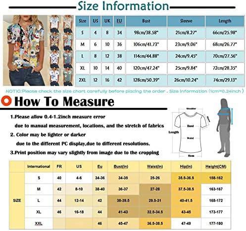 Ајасо трендовски врвови за печатење за жени со копче за кратки ракави предни џеб v вратот случајна маичка за вежбање маички