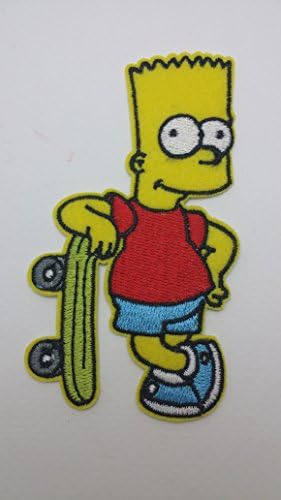 Барт Симпсон извезено железо на / шие на лепенка