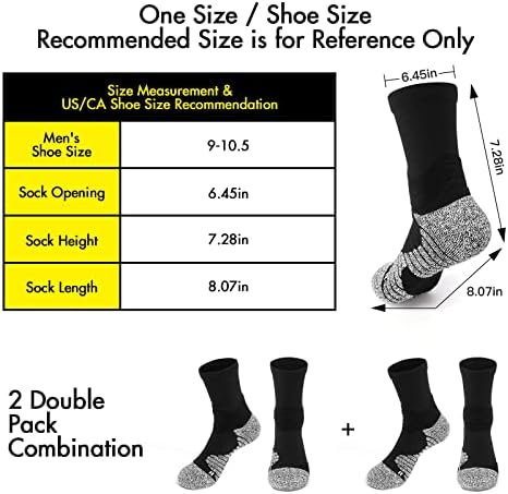 Bangjiaju без лизгање фудбалски чорапи за мажи 3 пара мажи чорапи зафаќаат атлетски чорапи за фудбал, рагби, кошарка, бејзбол