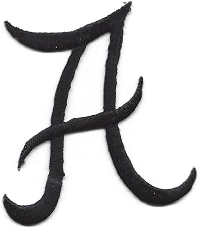 Писма за скрипти - црна скрипта буква „а“ -Ирон на извезена апликација