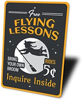 Бесплатни лекции за летање, донесете своја метла, распрашајте се во знак за алуминиум - 8 x 12