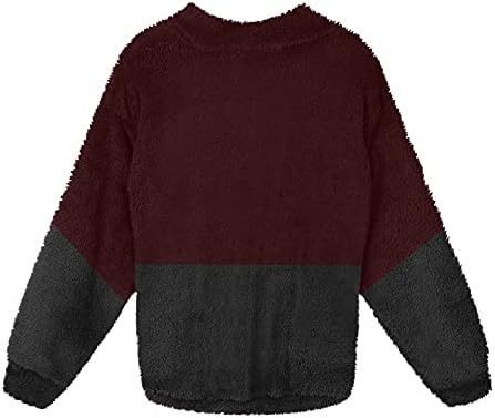 Nokmopo плус димензии со големина за жени модни патенти за патент со долги ракави врвови кадифен пуловер џемпер