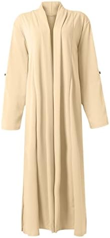 Плетирана полиестерска бура јакна Лади колеџ солидни модерни кардигани пријатни целосни ракави без кока без лабава фитинг