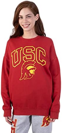Ultra Game NCAA женско дополнително меко руно потресено преголемо џемпер на пулвер