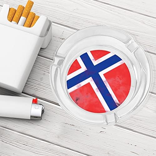 Норвешкото знаме стакло од пепелници за цигари ветроупорен ѓубре може да печати фенси фиоки за пепел за домашна канцеларија
