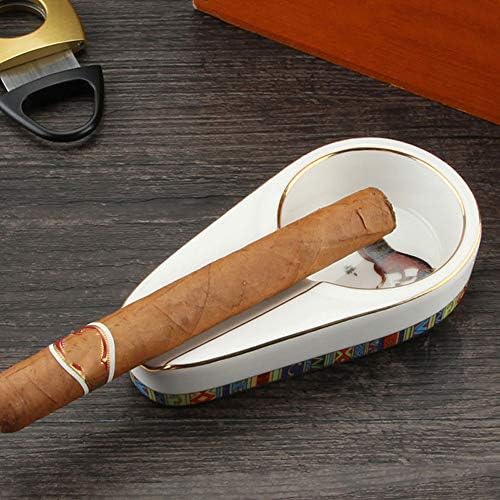 KLHHG керамички единечен пепелник моден преносен пепел, џеб од пепелници на отворено пепелник додатоци за домаќинство пепелник