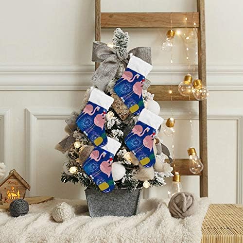 Алаза Божиќни чорапи Божиќни Фламигос Класик Персонализирани мали декорации за порибување за семејни сезонски празници за забави