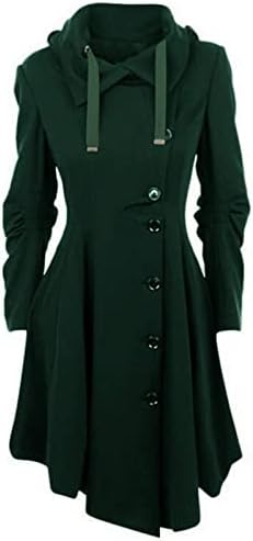 Потопло цврсти фит блузи жени аспиратори школски замав палто со долги ракави зимски полиестер, обичен палто со модерни јакни