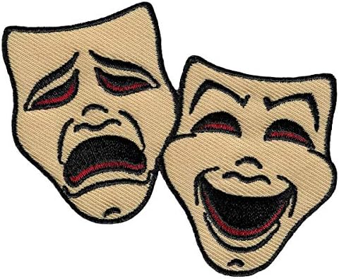 Комедија Трагедија маски за лепенка извезена аплициска драма актерска дивенир