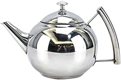CZDYUF Сребрено злато 1L чајник од не'рѓосувачки челик хотел чајник со филтер хотел ресторан чајник чајник