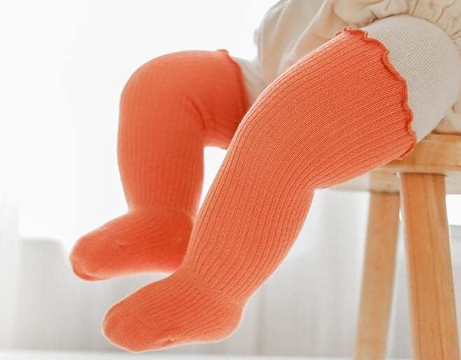 Qandsweet Бебе новороденче колено високи чорапи Беспрекорно дете за девојчиња со големи лакови со памучни чорапи