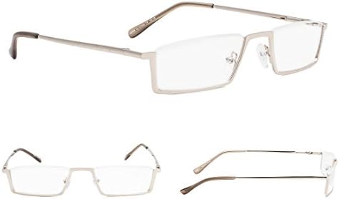 Gr8Sight 3-Пакет Полу-Раб Очила За Читање со Пролет Шарки +1.0
