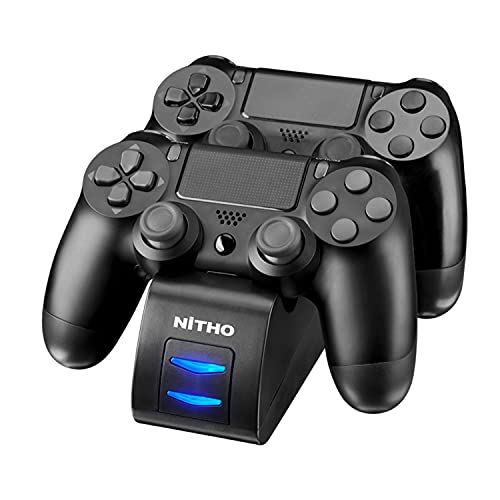 NITHO Станица За полнење за двајца контролори Со Лесно &засилувач; Безбедно Приклучоци ЗА PS4