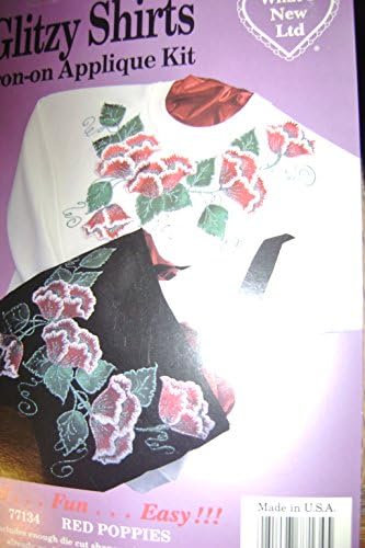 Сјајни кошули железо на комплет за апликации црвени афиони