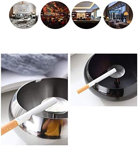 TJLSS Ashtray-Round од не'рѓосувачки челик таблета цигара од цигара ， за дома или канцеларија САД