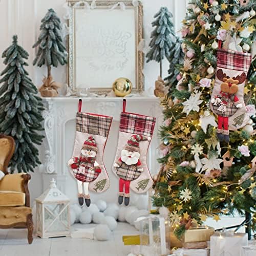 Екстра големи божиќни божици Божиќни порибувања Големи Божиќни чорапи Декорација Дедо Мраз Снежајд ирваси порибување Божиќни