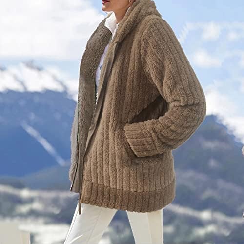 Sgasyенски палто Casumentенски палто Обичен лаптол руно Fuzzy Faux Shearling патент палто топли зимски преголеми јакни за надворешни