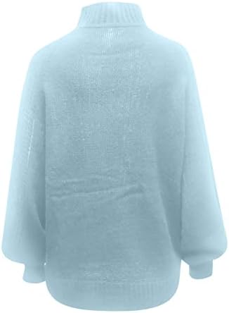 Женски џемпери ymosrh Обичен моден обичен џемпер со цврста боја постави глава околу вратот топол џемпер со долги ракави