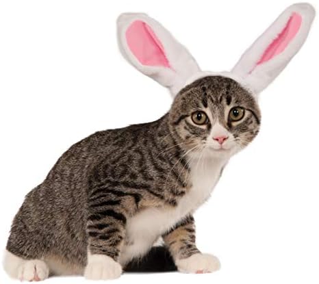 Ушите на зајаче од Руби за вашето домашно милениче, средно/големо, бело розово
