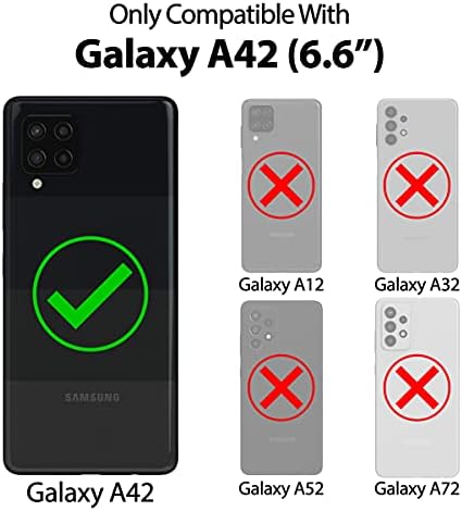 ЦАРИГРАДСКО Сина Месечина Паричник За Samsung Galaxy A42 5G Случај, Класичен Изглед Премиум Стп Кожа Стои Функција Безбедна