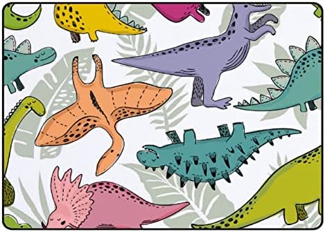 Ползи во затворен тепих игра душеци диносауруси и тропски лисја за дневна соба спална соба едукативна расадник под подрачје
